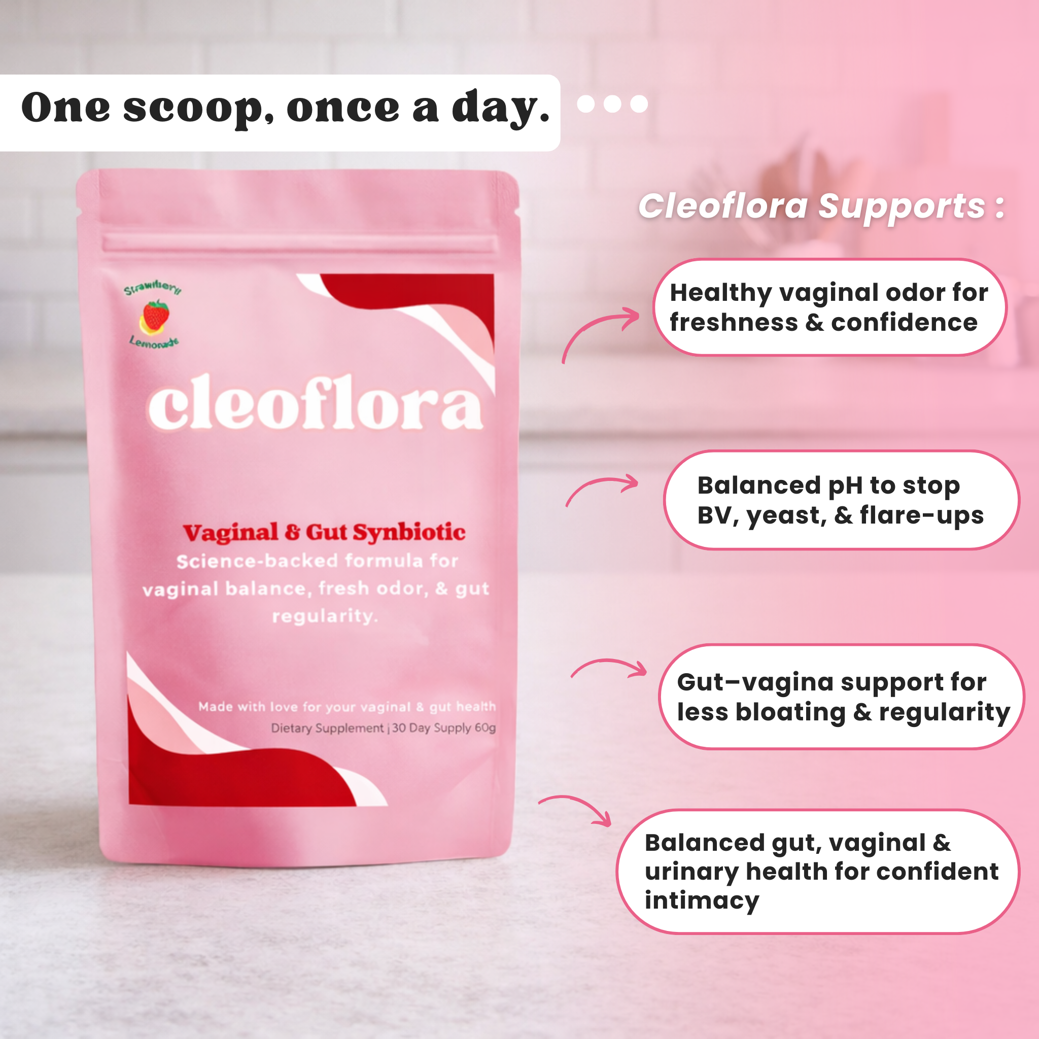 Cleoflora™  Vaginal & Gut Synbiotic